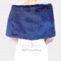 Bridal Navy Blue Faux Fur Wrap, Wedding Stole, Bridal Wrap FW108-N.BLUE