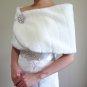 Bridal Ivory Faux Fur Mink Wrap, Wedding Stole, Bridal Wrap MW108-IVY