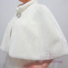 Bridal Ivory Faux Fur Mink Cape, Wedding Stole, Bridal Cape MC108-IVY