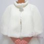 Bridal Ivory Faux Fur Mink Cape, Wedding Stole, Bridal Cape MC108-IVY