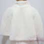 Bridal Ivory Faux Fur Mink Cape, Wedding Stole, Bridal Cape MC108-IVY