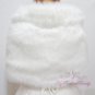 Bridal White Faux Fur Stole, Wedding Wrap, Bridal Stole FS108-WHI