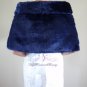 Bridal Navy Blue Faux Fur Stole, Wedding Wrap, Bridal Stole FS108-N.BLUE