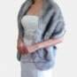 Bridal Grey Chinchilla Faux Fur Long Wrap, Wedding Wrap, Bridal Stole 62" LW108-GREYCHIN