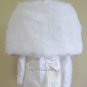 Bridal White Faux Fur Long Wrap, Wedding Wrap, Bridal Stole 62" LW108-WHI