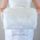 Bridal Ivory Faux Fur Hand Muff, Wedding Hand Warmer, Bridal Handmuff HM108-IVY
