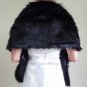Bridal Black Faux Fur Long Wrap, Wedding Wrap, Bridal Stole 62" LW108-BLK