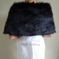 Bridal Black Faux Fur Wrap, Wedding Stole, Bridal Wrap FW108-BLK