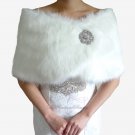 Bridal Ivory Faux Fur Wrap, Wedding Stole, Bridal Wrap FW108-IVY