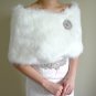 Bridal Ivory Faux Fur Wrap, Wedding Stole, Bridal Wrap FW108-IVY