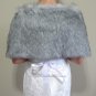 Bridal Grey Chinchilla Faux Fur Wrap, Wedding Stole, Bridal Wrap FW108-GREYCHIN
