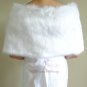 Bridal White Faux Fur Wrap, Wedding Stole, Bridal Wrap FW108-WHI