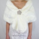 Bridal Ivory Faux Fur Stole, Wedding Wrap, Bridal Stole FS108-IVYs