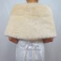 Bridal Champagne Faux Fur Stole, Wedding Wrap, Bridal Stole FS108-CPN