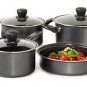 HOT DEAL! 10 Piece Basic Essentials Non Stick Black Cookware Set