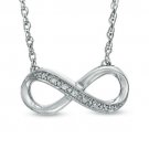 HOT DEAL! Zales Authentic Diamond Infinity Necklace Pendant in Sterling Silver