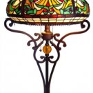 Magnificent Handcrafted Tiffany Style Stained Glass Victorian Table Lamp