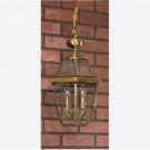 Quoizel 3 Light Newbury Outdoor Pendant in Antique Brass Finish - NY1179A