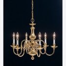 Quoizel Chandelier Williamsburg Polished Brass QB503B Absolutely Stunning Deal!!
