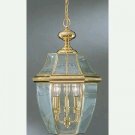 Quoizel 3 Light Newbury Outdoor Pendant in Polished Brass - NY1179B