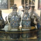 *BUNDLE* 100% Handmade & Handpainted Ceramic Decorative Teapots & Rosewater Jars