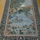 4x6 Authentic Signed Piece Handknotted Persian Esfahan Silk Foundation+Highlight