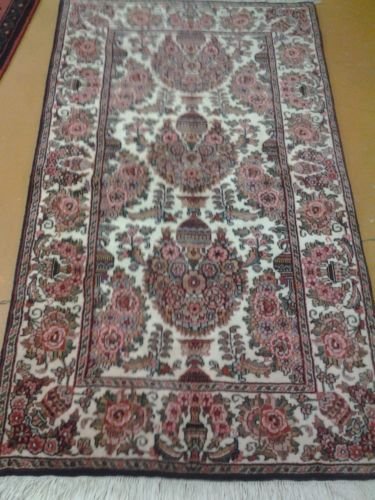 3x5 Authentic Handmade Doubleknotted Indo-Persian Sarouk Design Rug