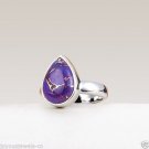 925 Sterling Silver Purple Bronze Vein Mohave Turquoise Ring