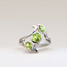 Natural Peridot Gemstone Handmade Ring in 925 Sterling Silver