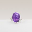 Natural Purple Amethyst Gemstone Handmade Ring in 925 Sterling Silver