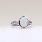 Natural Ethiopian Opal Gemstone Handmade Ring in 925 Sterling Silver