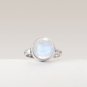 Natural Rainbow Moonstone Gemstone Handmade Ring in 925 Sterling Silver