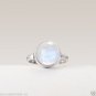 Natural Rainbow Moonstone Gemstone Handmade Ring in 925 Sterling Silver