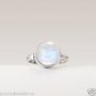 Natural Rainbow Moonstone Gemstone Handmade Ring in 925 Sterling Silver