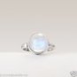 Natural Rainbow Moonstone Gemstone Handmade Ring in 925 Sterling Silver
