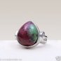 Natural Ruby Zoisite Gemstone Handmade Ring in 925 Sterling Silver