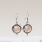 925 Sterling Silver Natural African Rose Quartz Gemstone Handcrafted Earring