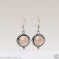 925 Sterling Silver Natural African Rose Quartz Gemstone Handcrafted Earring