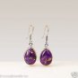 925 Sterling Silver Purple Bronze Vein Turquoise Gemstone Handmade Earring