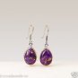 925 Sterling Silver Purple Bronze Vein Turquoise Gemstone Handmade Earring