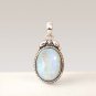 925 Sterling Silver Natural Rainbow Moonstone Gemstone Artisan Pendant