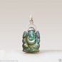 925 Sterling Silver Top Fire Hand Carved Labradorite Gemstone Ganesh Pendant