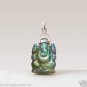 925 Sterling Silver Top Fire Hand Carved Labradorite Gemstone Ganesh Pendant