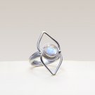 925 Sterling Silver Natural Rainbow Moonstone Gemstone Handmade Beautiful Ring