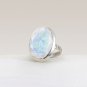 925 Sterling Silver Natural Rainbow Moonstone Gemstone Handmade Ring