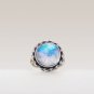 925 Sterling Silver Rainbow Moonstone Handcrafted Artisan Ring