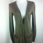 Ann Taylor LOFT Light Brown Heather Cardigan Size M with Fabric Covered Buttons