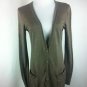 Ann Taylor LOFT Light Brown Heather Cardigan Size M with Fabric Covered Buttons