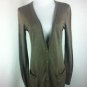 Ann Taylor LOFT Light Brown Heather Cardigan Size M with Fabric Covered Buttons