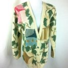 Marisa Christina Bird Houses Sweater Hand Knitted Cardigan CUTE SOFT GIFT IDEA